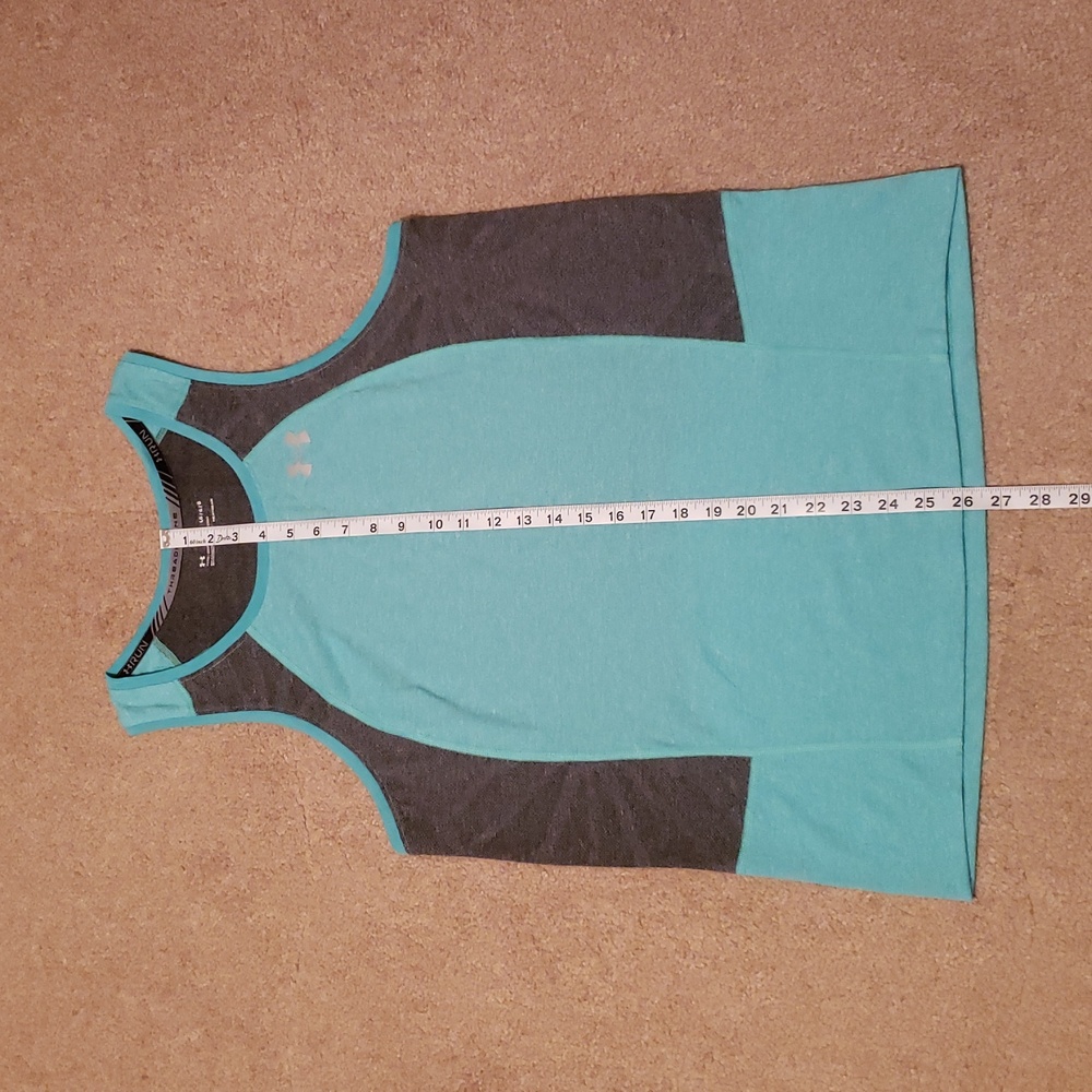 Under Armour Men's Green Threadborne Swift Singlet - Picture 8 of 9